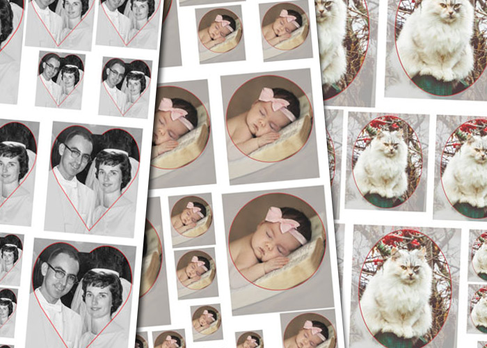 Locket prints heart oval and circle examples